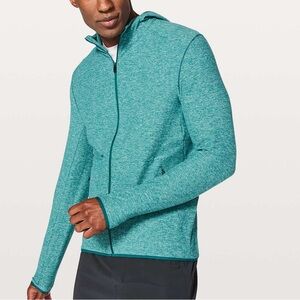 Lululemon | Surge Warm Full Zip Jacker Sweater in Heathered Laguna Size Medium